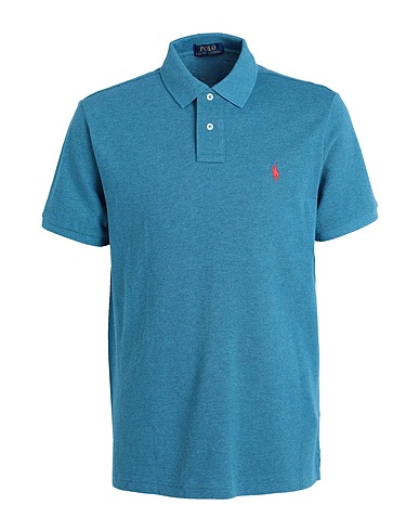 POLO RALPH LAUREN Polo shirt Slate blue 100% Cotton