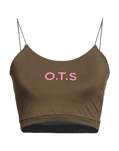 ONE TEASPOON Top Military green 92% Viscose, 8% Elastane