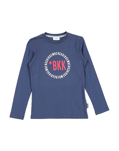 BIKKEMBERGS T-Shirt Taubenblau 100% Baumwolle