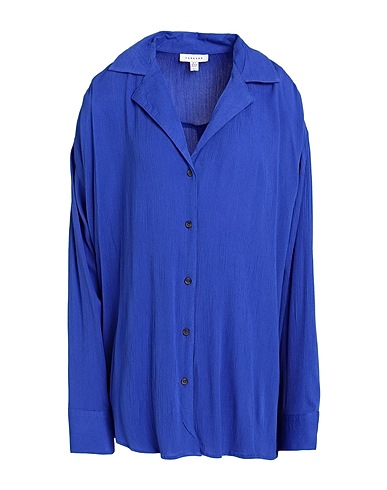 TOPSHOP Solid color shirts & blouses Bright blue 100% Viscose