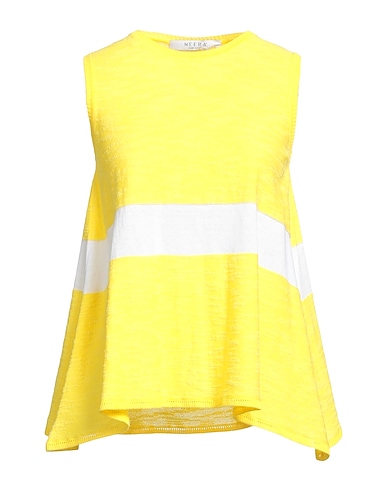 NEERA 20.52 Top Yellow 47% Cotton, 34% Linen, 19% Nylon