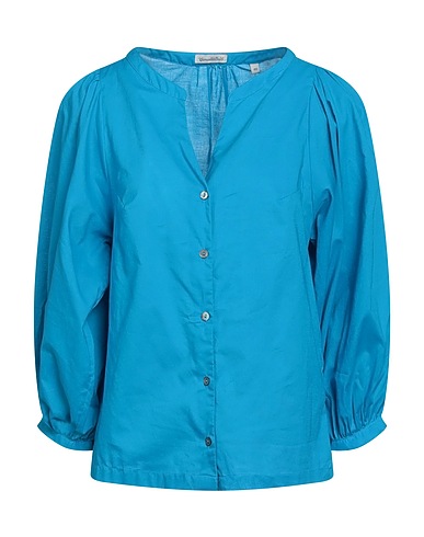 CAMICETTASNOB Camicie e bluse tinta unita Azzurro 100% Cotone