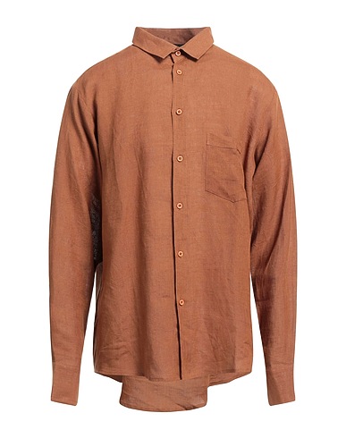 CHRISTIAN PELLIZZARI Linen shirt Brown 100% Linen