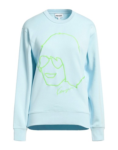 KENZO Sweatshirt Sky blue 100% Cotton, Elastane, Polyester