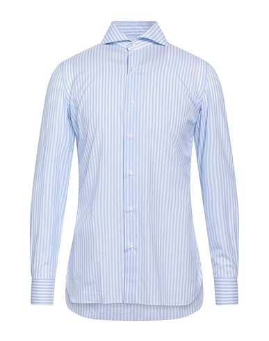 LUIGI BORRELLI NAPOLI Shirts Sky blue 100% Cotton