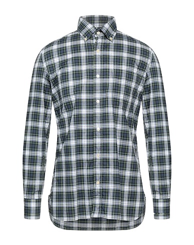 LUIGI BORRELLI NAPOLI Shirts Navy blue 100% Cotton