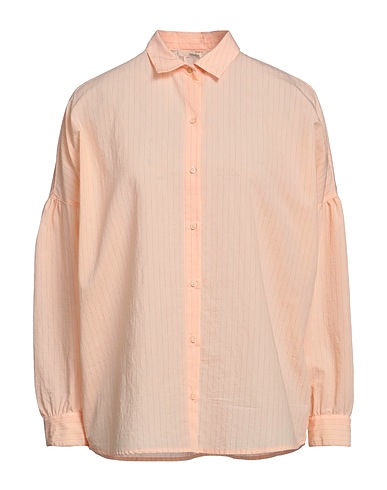 SESSUN Striped shirt Salmon pink 77% Cotton, 23% Polyamide