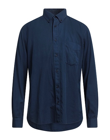 FLY 3 Camicia tinta unita Blu navy 100% Cotone