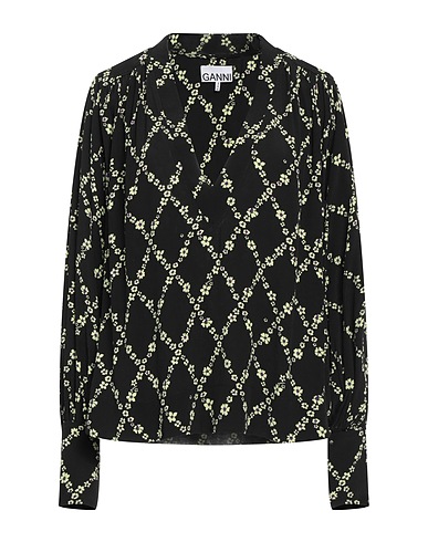 GANNI Top Negro 50% Viscosa EcoVero™, 50% Viscosa