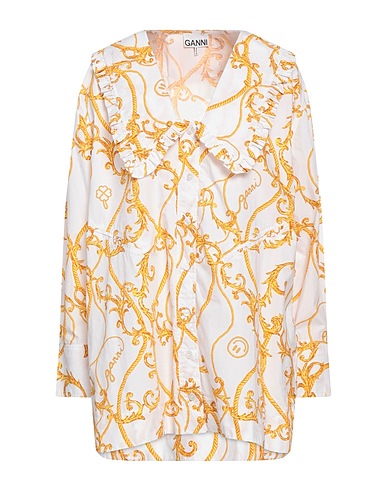 GANNI Patterned shirts & blouses White 100% Cotton