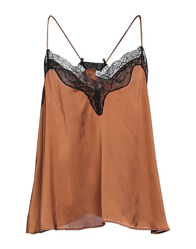 LIU •JO Camisole Brown 100% Polyester, Polyamide