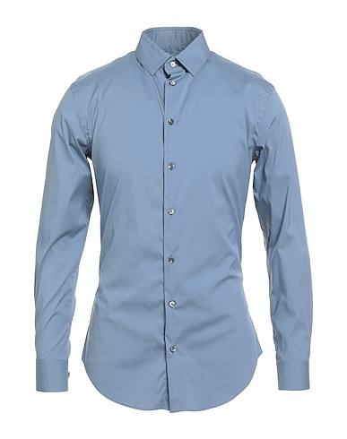 GIORGIO ARMANI Camicia tinta unita 75% Cotone, 21% Poliammide, 4% Elastan