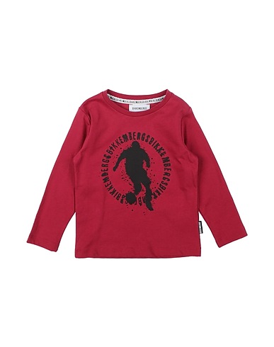 BIKKEMBERGS T-shirt Burgundy 100% Cotton