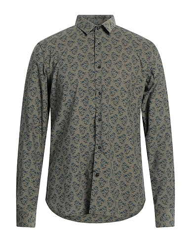 CC COLLECTION CORNELIANI Patterned shirt Military green 100% Cotton