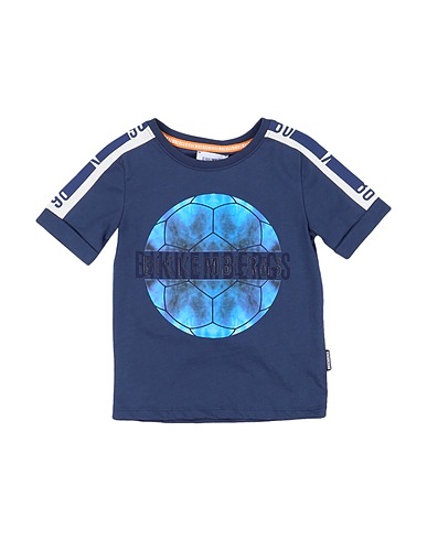 BIKKEMBERGS T-shirt Midnight blue 100% Cotton