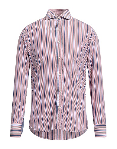 CALIBAN Striped shirt Red 100% Cotton