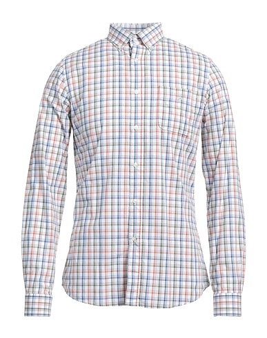 BARBOUR Checked shirt White 100% Cotton