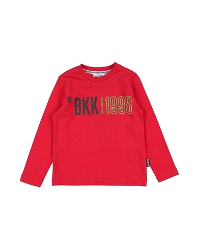 BIKKEMBERGS T-shirt Κόκκινο 100% Βαμβάκι