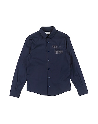 BIKKEMBERGS Camicia fantasia Blu notte 97% Cotone, 3% Elastan