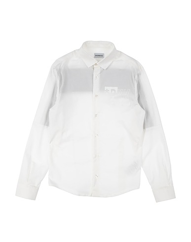BIKKEMBERGS Camicia fantasia Bianco 97% Cotone, 3% Elastan