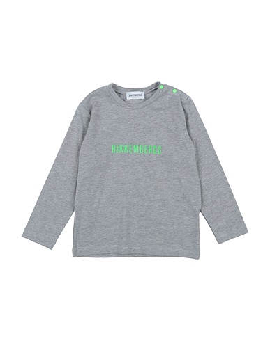 BIKKEMBERGS T-shirt Grey 95% Cotton, 5% Elastane