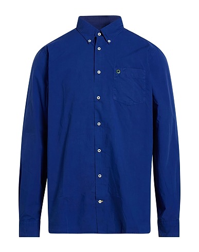 BARBOUR Solid color shirt Blue 100% Cotton