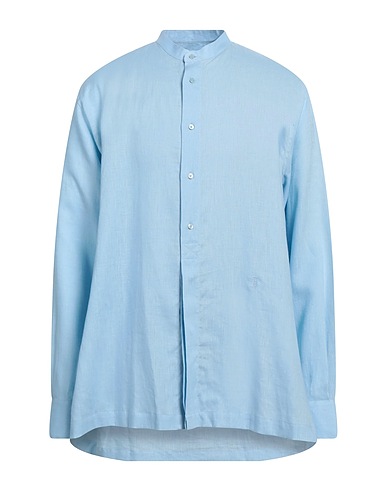TRUSSARDI Linen shirt Sky blue 100% Linen