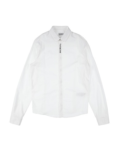 BIKKEMBERGS Camicia tinta unita Bianco 97% Cotone, 3% Elastan