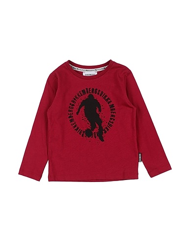 BIKKEMBERGS T-shirt Burgundy 100% Cotton