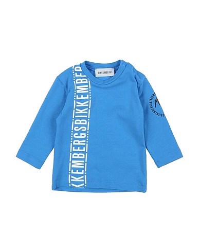 BIKKEMBERGS T-shirt Azzurro 95% Cotone, 5% Elastan