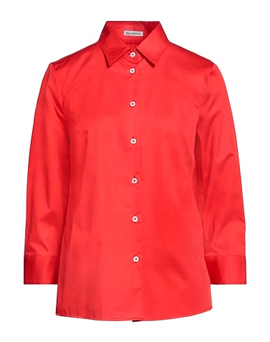 CAMICETTASNOB Solid colour shirts & blouses Red 100% Cotton