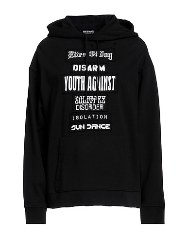 RAF SIMONS Hooded track jacket  Black 100% Cotton