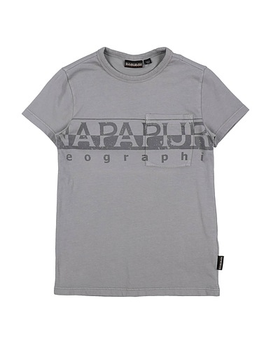 NAPAPIJRI T-shirt Grigio 100% Cotone, Elastan