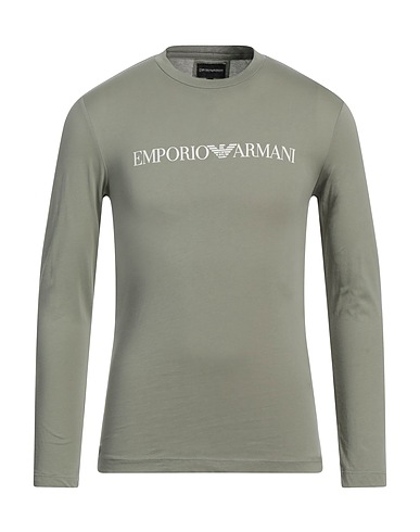 EMPORIO ARMANI T-shirt Sage green 100% Cotton