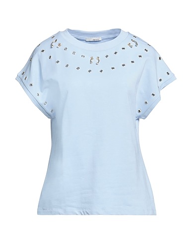 RELISH T-shirt Light blue 95% Cotton, 5% Elastane
