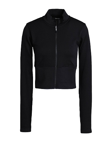 CALVIN KLEIN Sweatshirt Black 95% Nylon, 5% Elastane
