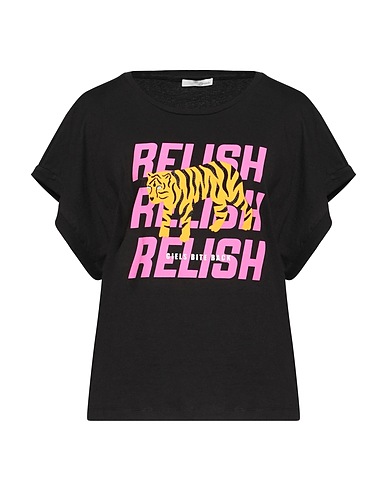 RELISH T-shirt Nero 100% Cotone
