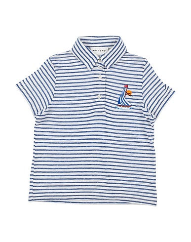 MORLEY Polo shirt Blue 44% Viscose, 30% Linen, 26% Polyester