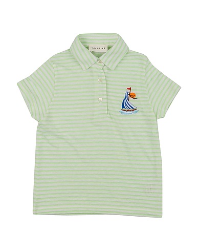 MORLEY Polo shirt Light green 44% Viscose, 30% Linen, 26% Polyester