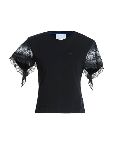 KOCHÉ T-shirt Black 100% Cotton, Polyamide, Viscose