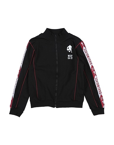BIKKEMBERGS Sweatshirt Black 95% Cotton, 5% Elastane