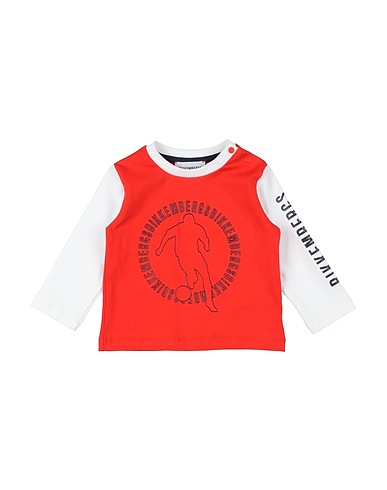 BIKKEMBERGS T-Shirt Tomatenrot 95% Baumwolle, 5% Elastan