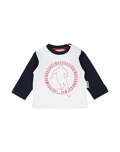 BIKKEMBERGS T-shirt Bianco 95% Cotone, 5% Elastan