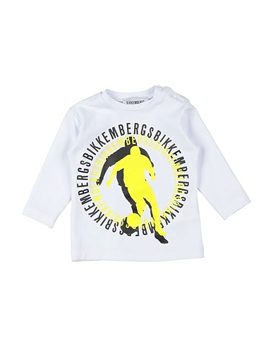BIKKEMBERGS T-shirt White 95% Cotton, 5% Elastane