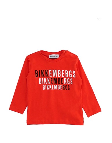 BIKKEMBERGS T-shirt Rosso pomodoro 95% Cotone, 5% Elastan