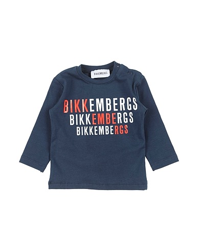 BIKKEMBERGS T-shirt Navy 95% Cotton, 5% Elastane