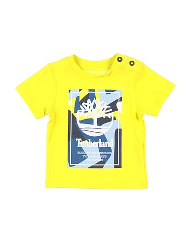 TIMBERLAND T-shirt Lime green 98% Cotton, 2% Elastane