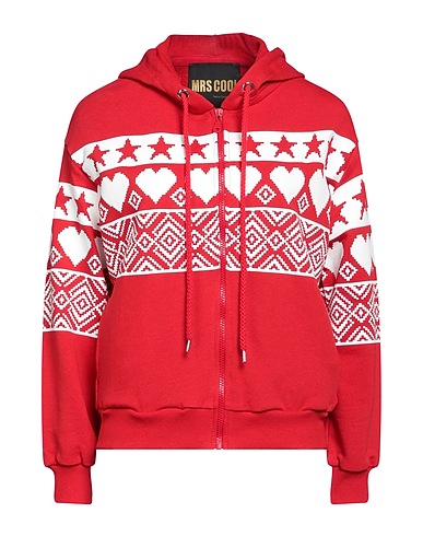 BRAND UNIQUE Hooded sweatshirt Red 100% Cotton