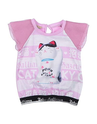 JOHN GALLIANO T-shirt Antique rose 94% Cotton, 6% Elastane