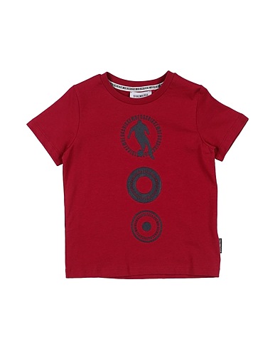 BIKKEMBERGS T-shirt Burgundy 100% Cotton